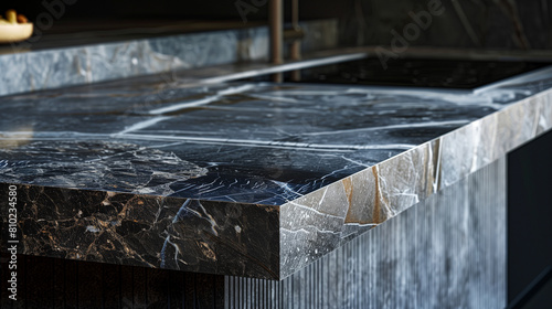 Marble countertop close-up (kitchen)