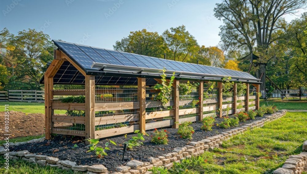 Experiment with different framing techniques to highlight specific elements of the solar panel fence. Experiment with different framing techniques to highlight specific elements of the solar panel fence.