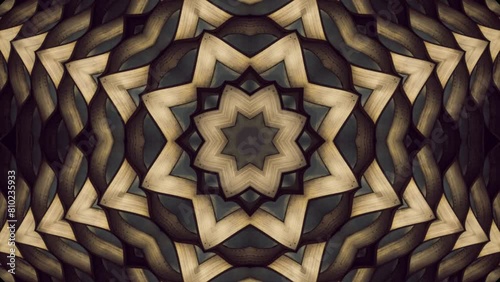 3d wood abstract arabesque kaleidoscopic background