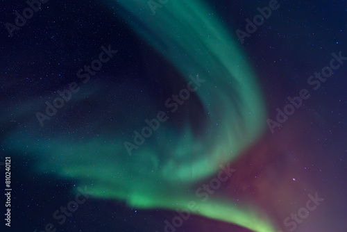 Fototapeta Naklejka Na Ścianę i Meble -  aurora borealis in green, red and purple as background 
