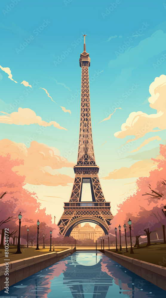 paris background for social media. illustration