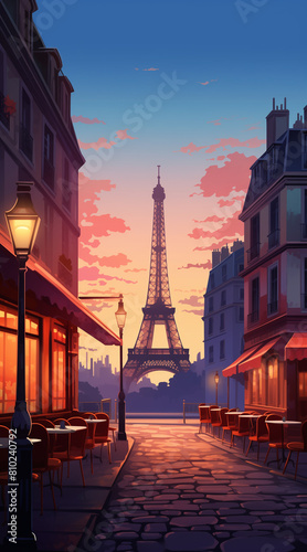 paris background for social media. illustration