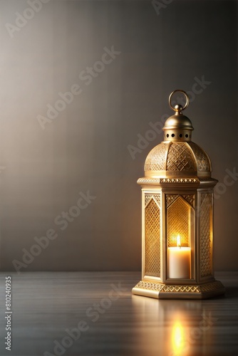 Islamic background poster with islamic pattern lantern or lamp for Ramadan, Eid mubarak or Eid al Adha, Feast of Sacrifice photo