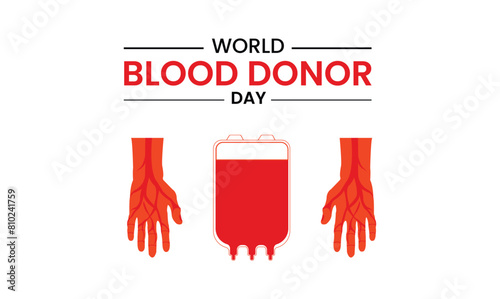 World Blood Donor Day background with blood drop. 14 june.