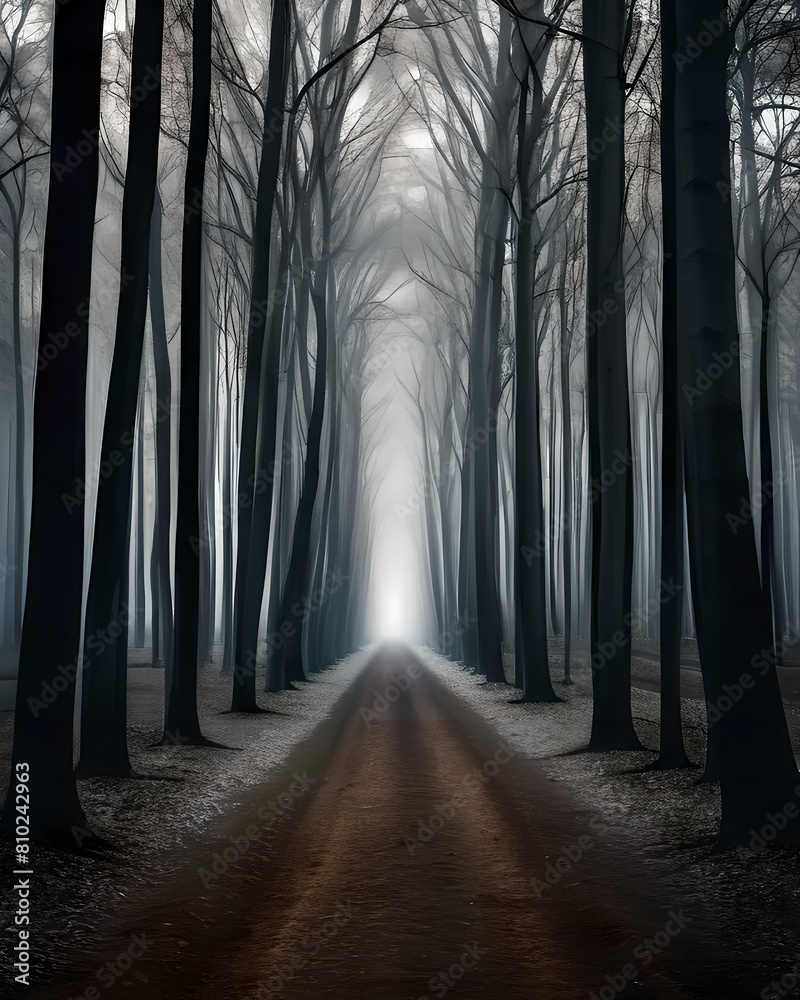 Naklejka premium Morning in the forest.