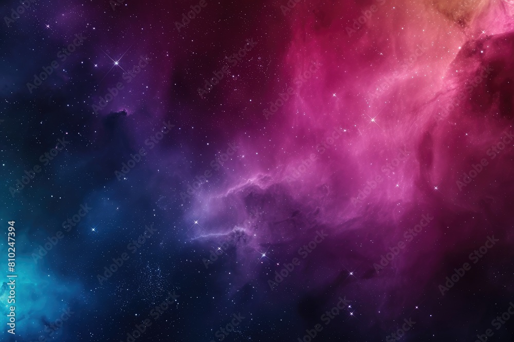 Mystical nebula vloud in Deep outer space. Illustration of a background with a majestic space theme.