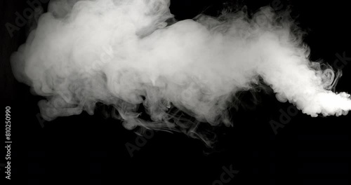 Delicate Smoke Floating Across Dark Backdrop photo