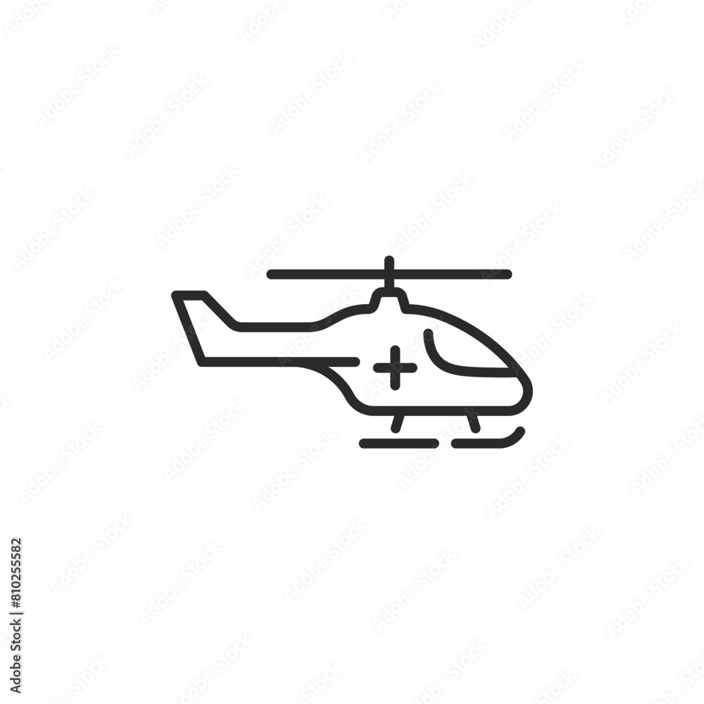 Medical helicopter icon. Simple icon depicting an air ambulance for rapid emergency response and critical patient transport. Ideal for healthcare services, emergency apps. Vector illustration Medical helicopter icon. Simple icon depicting an air ambulance for rapid emergency response and critical patient transport. Ideal for healthcare services, emergency apps. Vector illustration
