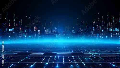 Wallpaper Mural Abstract Techno-Verse | AI Generated PNG Illustration of Digital Background for AI and Neural Networks Torontodigital.ca