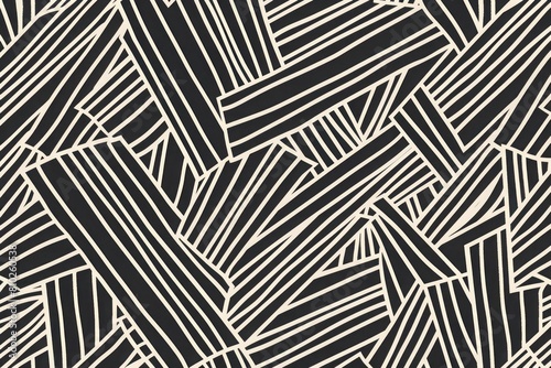 VAbstract monochrome design with fluid lines and shapes, perfect for minimalist decor and modern art installations,. linear markings, stripes, seamless pattern photo