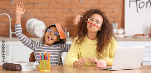 Little African-American gir...