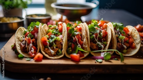 Delicious Mexican tacos with fresh ingredients