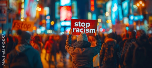 emonstration dedicated to the fight against racism photo