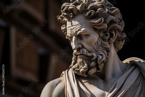 Dramatic statue of an ancient greek philosopher © Balaraw