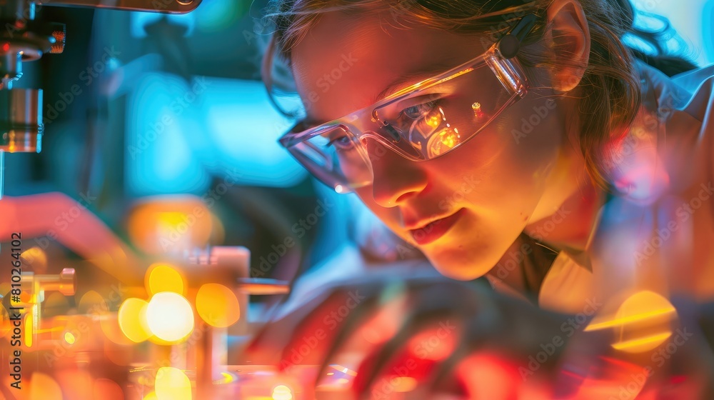 Close-up of a student conducting experiments in a physics lab, exploring principles of motion Close-up of a student conducting experiments in a physics lab, exploring principles of motion