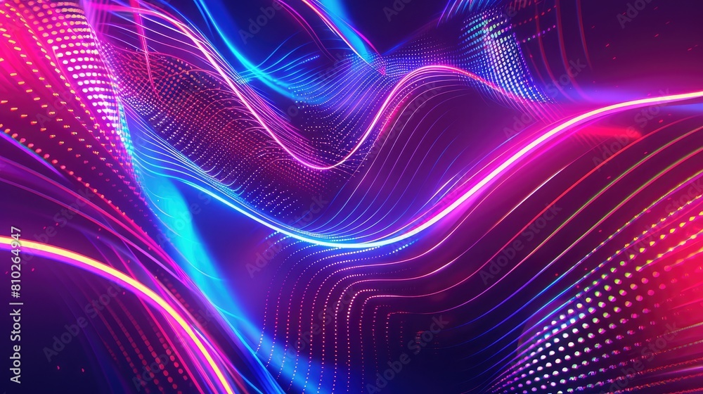 Colorful motion elements with neon led illumination. Abstract futuristic background Colorful motion elements with neon led illumination. Abstract futuristic background