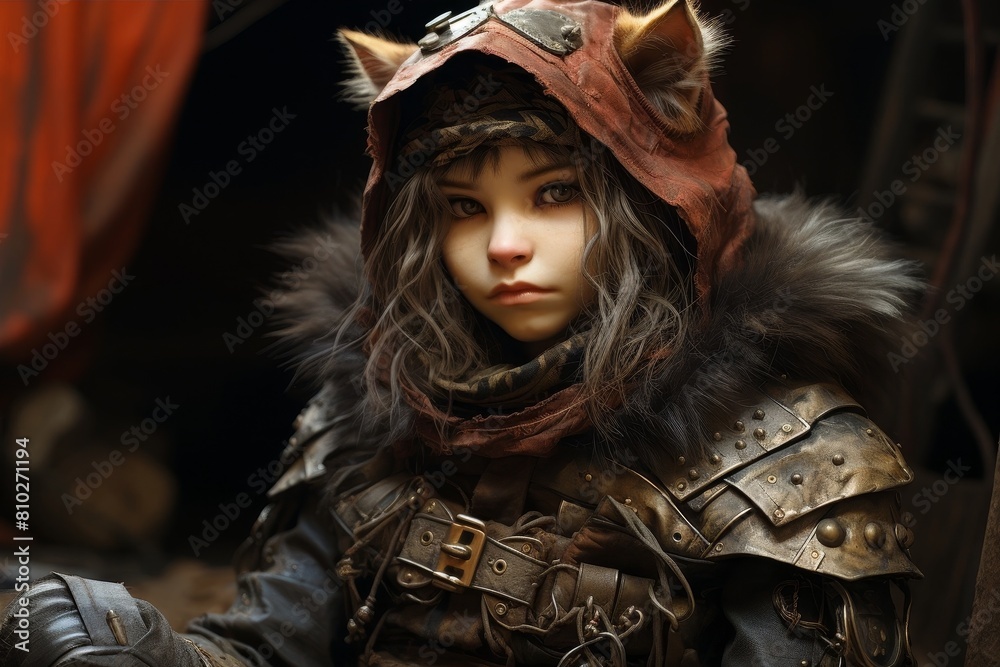 Mysterious warrior in dark fantasy armor Mysterious warrior in dark fantasy armor