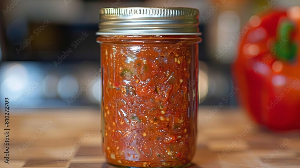 Tomato Elegance: A jar of exquisite tomato sauce, a versatile staple for every kitchen. Tomato Elegance: A jar of exquisite tomato sauce, a versatile staple for every kitchen.