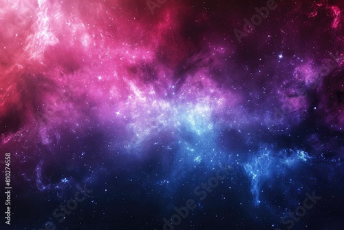 Ethereal nebula illuminating interstellar space. Illustration of a background with a majestic space theme.