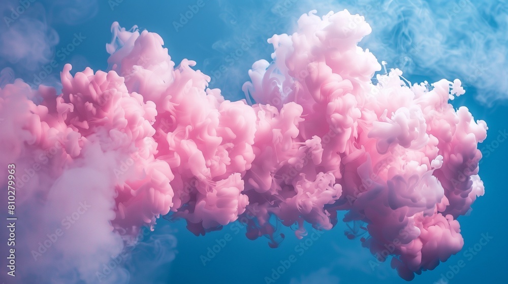 Fototapeta premium Pink color abstract smoke background with copy space,wallpaper concept ,website background ,banner design : Generative AI