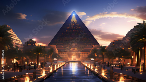 Modern Marvel  Well-Developed City of Egypt with Renovated Pyramids