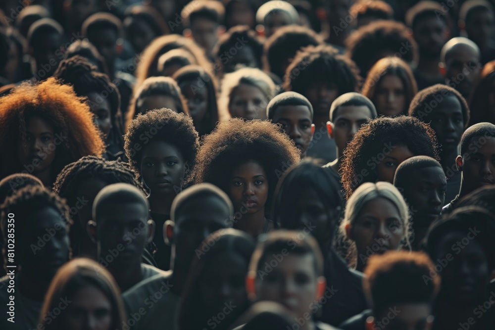 Obraz premium Diverse Crowd of People Person Background, Portrait Backdrop, Authentic Society Diversity Community Concept Photo Wallpaper