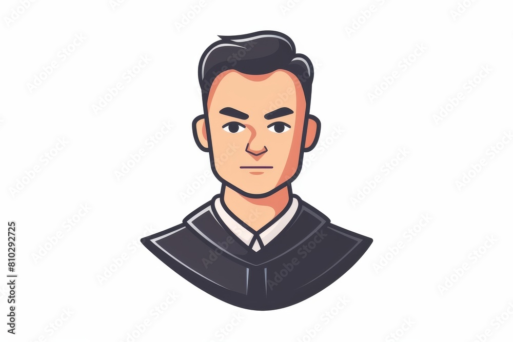 Vector illustration of a confident professional man in a suit, perfect for corporate branding and avatars