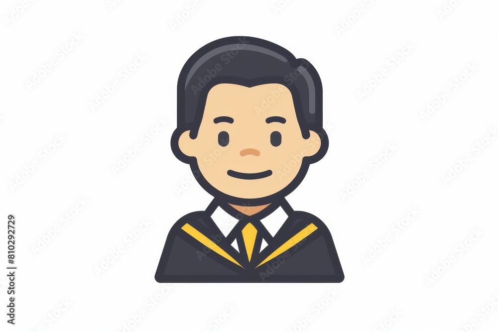 Vector illustration of a happy businessman avatar icon, ideal for professional web design, apps, and presentations Vector illustration of a happy businessman avatar icon, ideal for professional web design, apps, and presentations