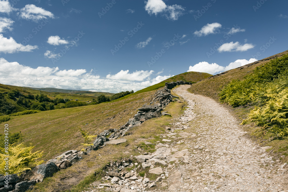 path in the mountains in the Yorkshire Dales