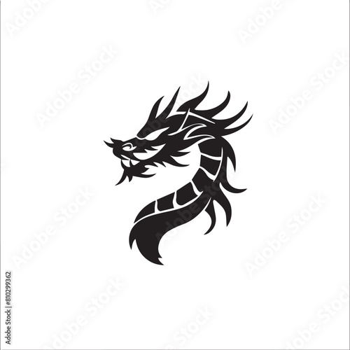 Dragon in cartoon, doodle style . Image for t-shirt, web, mobile apps and ui. Isolated 2d vector illustration in logo, icon, sketch style, Eps 10, black and white. AI Generative © Alexey