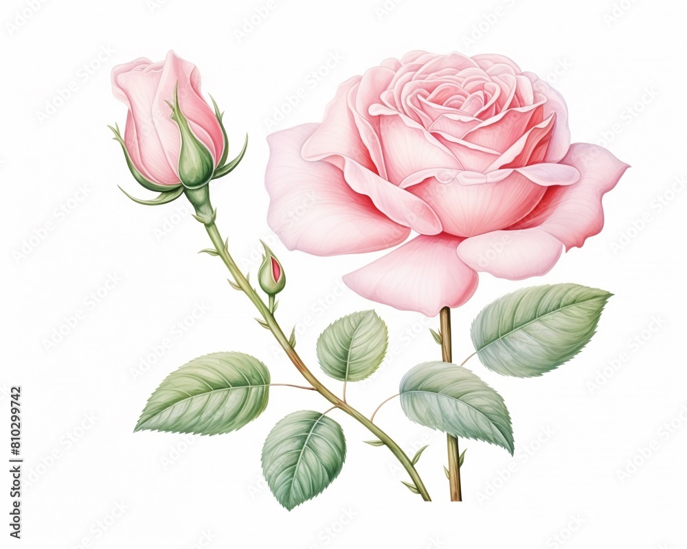 realisitc rose in banner template,space for text light watercolor, spring, wild flower, wild animal realisitc rose in banner template,space for text light watercolor, spring, wild flower, wild animal