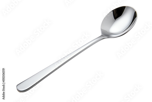 The shiny spoon is made of stainless steel, which is durable and easy to clean. Dishwasher safe.