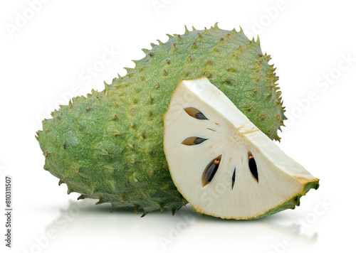 soursop fruits isolated on white background