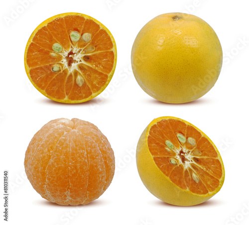 Vibrant Orange Fruit Against a Clean White Background