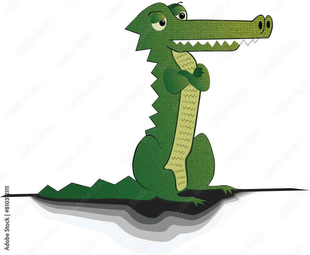 Grumpy Alligator Looks Skeptical