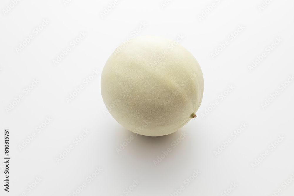 Isolated Organic Honeydew Melon On White Background, Cucumis Melo Inodorus Group. Ripe Nutritious Summer Juicy Fruit. Horizontal Plane. Harvesting,. High quality Isolated Organic Honeydew Melon On White Background, Cucumis Melo Inodorus Group. Ripe Nutritious Summer Juicy Fruit. Horizontal Plane. Harvesting,. High quality