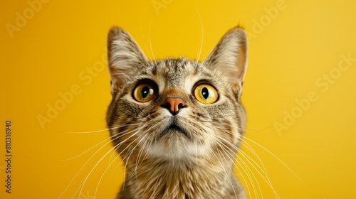 Surprised Cat with Wide Eyes