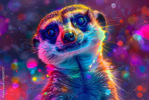 A multi-colored meerkat photo