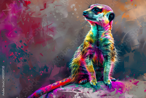 A multi-colored meerkat