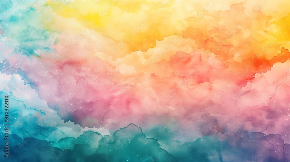 Abstract rainbow watercolor style cloud sky texture. Abstract rainbow watercolor style cloud sky texture.