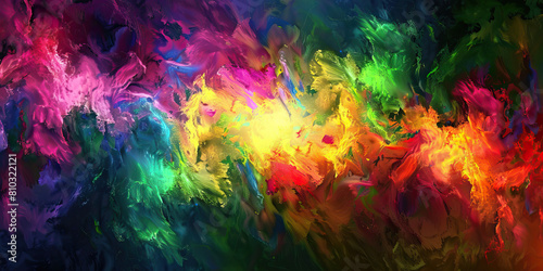 Healing Spectrum  Abstract Composition with Vibrant Colors Representing a Spectrum of Well-being.