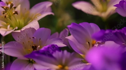 A group of cosmic lillies set against the cosmos