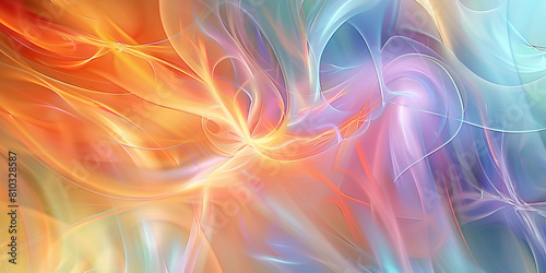 Wellness Waves: Abstract Design with Fluid Motions Depicting Positive Energy and Movement