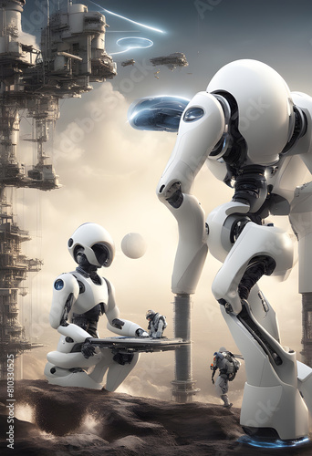 3d render of a robot