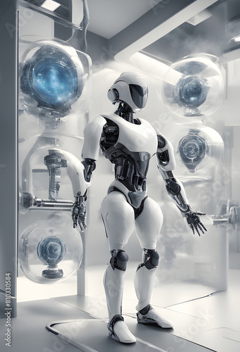 3d render of a person with a globe