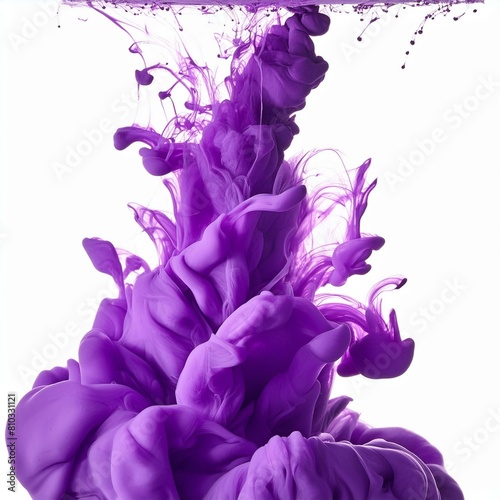 Purple Paint Splash Isolated on white Background
