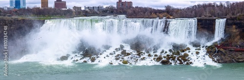 The famous Niagara Falls in Canada panoramic view - travel photography