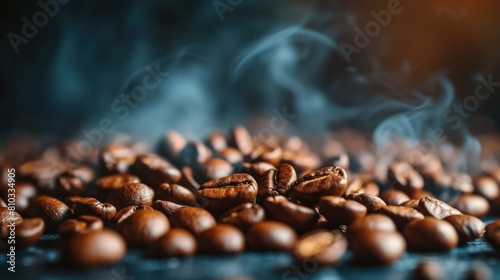 Steam Roast coffee beans background