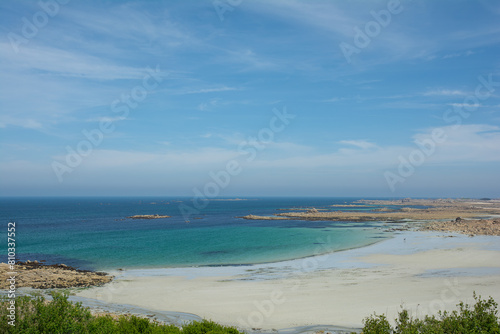 La belle et grande plage Trestel    Tr  vou-Tr  guignec en Bretagne - France