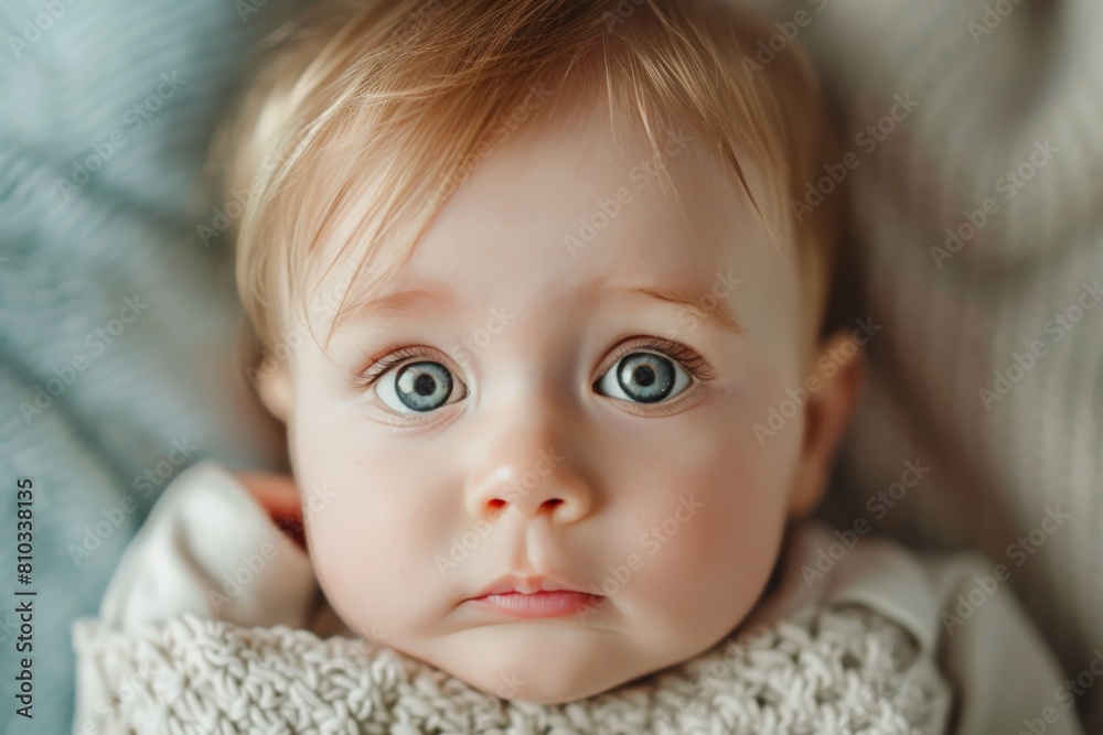 A portrait of a baby with a thoughtful expression. The eyebrows are furrowed and the lips are pursed. The baby is thinking deeply and contemplating. A portrait of a baby with a thoughtful expression. The eyebrows are furrowed and the lips are pursed. The baby is thinking deeply and contemplating.